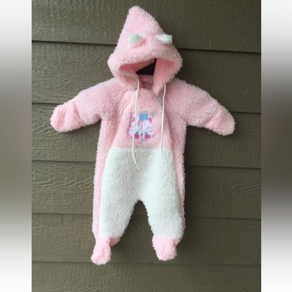 Vintage Baby Clothes, Baby Girls Pram Suit, Snow Suit, Winter Wear, Cuddle Time